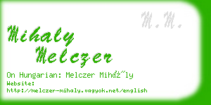 mihaly melczer business card